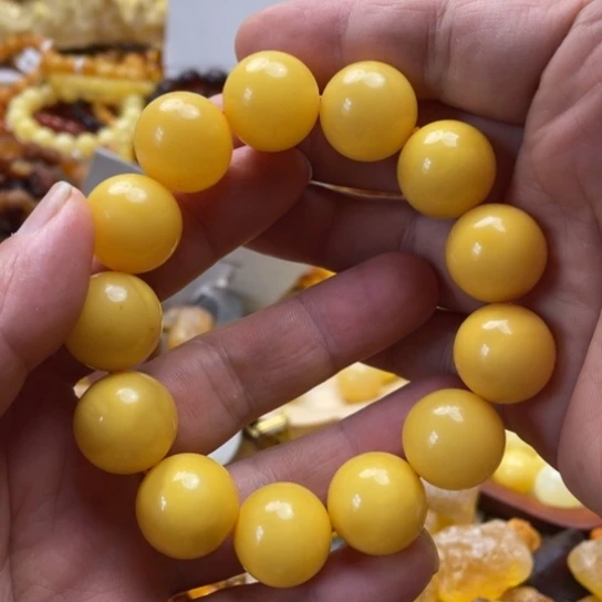 未镶嵌蜜蜡手串手串