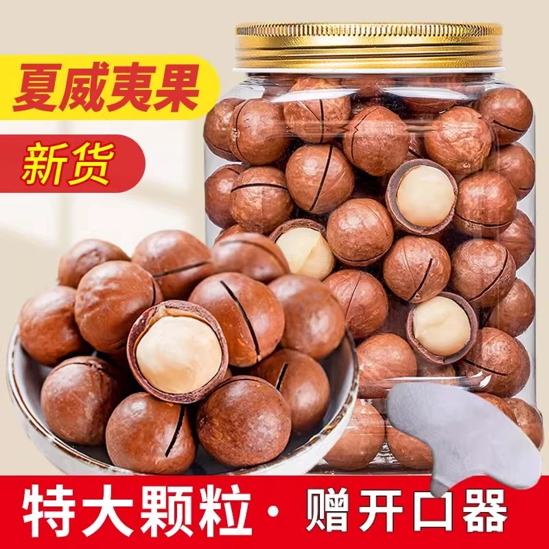 澳洲夏威夷果500g罐装新货特大颗粒奶油味坚果零食送开口器