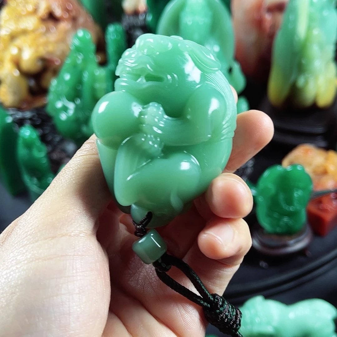 四川石含****读名贵石材梅子青