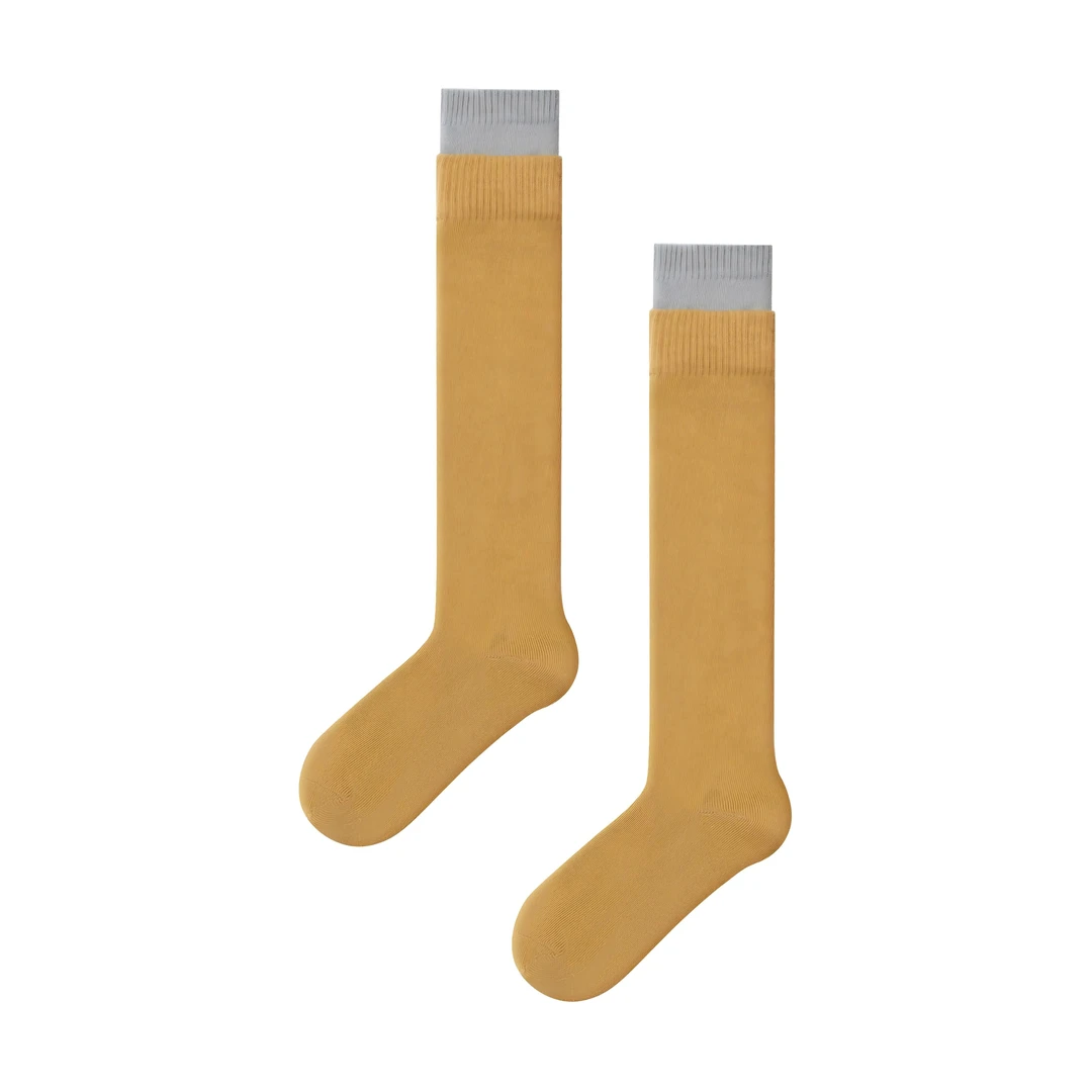 ANNAMOOER 设计师25早秋新品洋气甜美撞色边/彩色长筒袜 SOLSOL