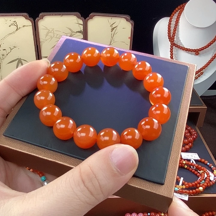 南红玛瑙未镶嵌手链