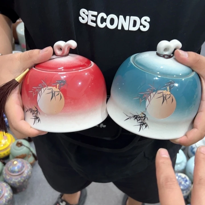 瑕疵福利品陶瓷茶叶罐介意勿拍