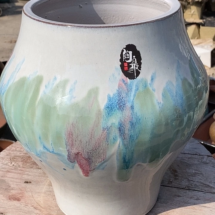 花盆紫砂口20高度31瑕疵