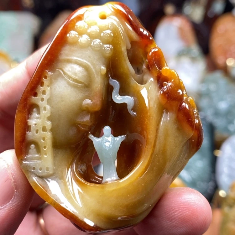 【闪购商品】翡翠未镶嵌颈饰岁**好缅甸翡翠A货吊坠