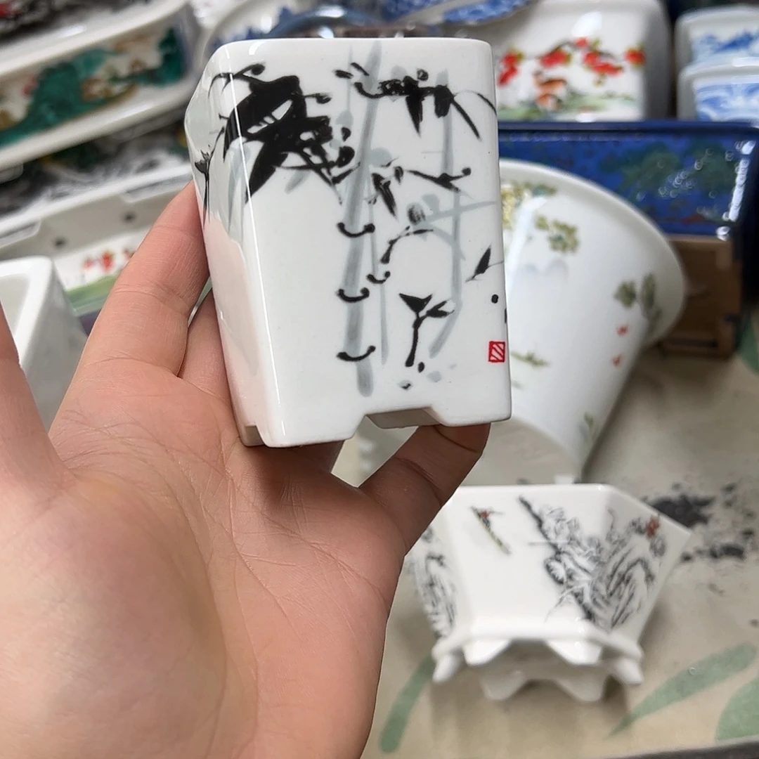 花盆紫砂532号瑕疵6/7cm