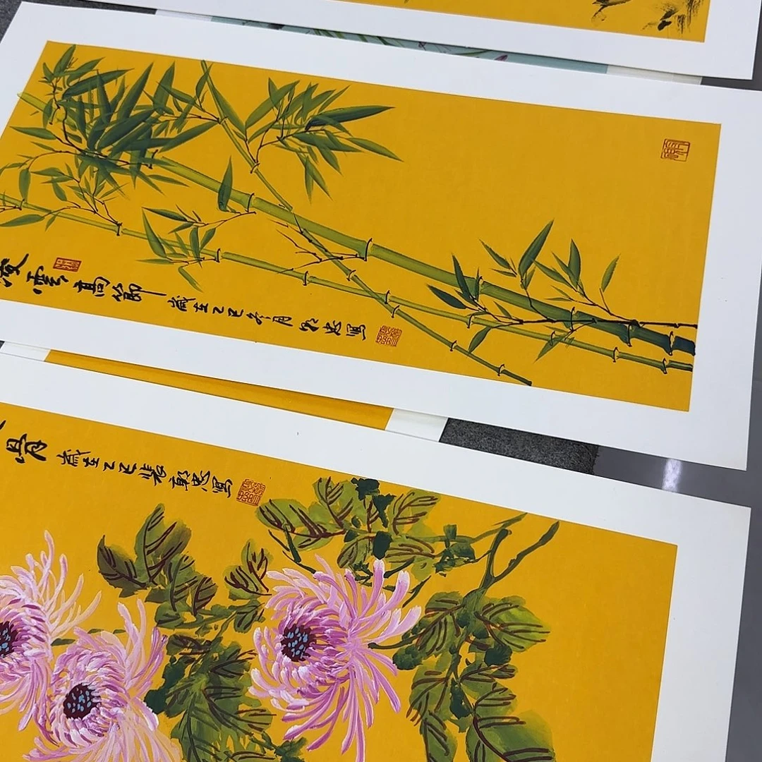 d***卡国画国画立体兰花作品