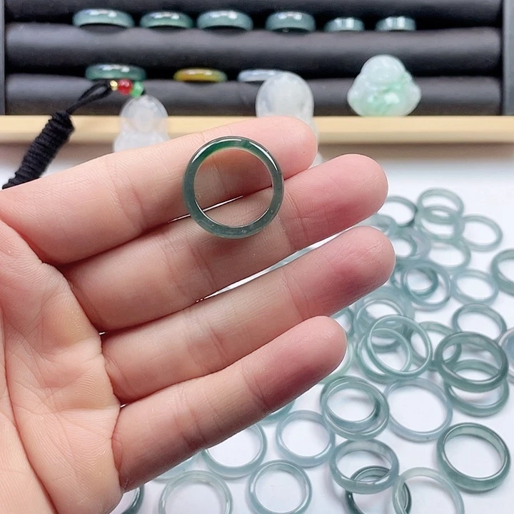 未镶嵌戒指翡翠翡翠戒圈16