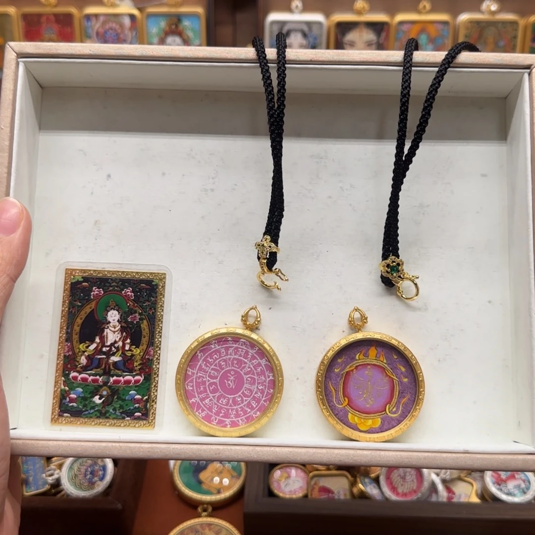 吊坠可**心古祥唐卡双面