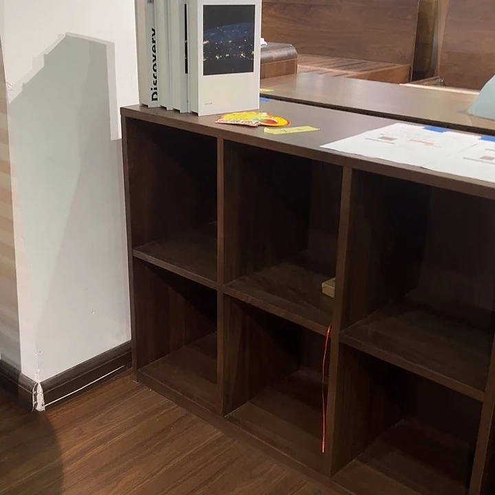 黑胡桃木移动6格柜