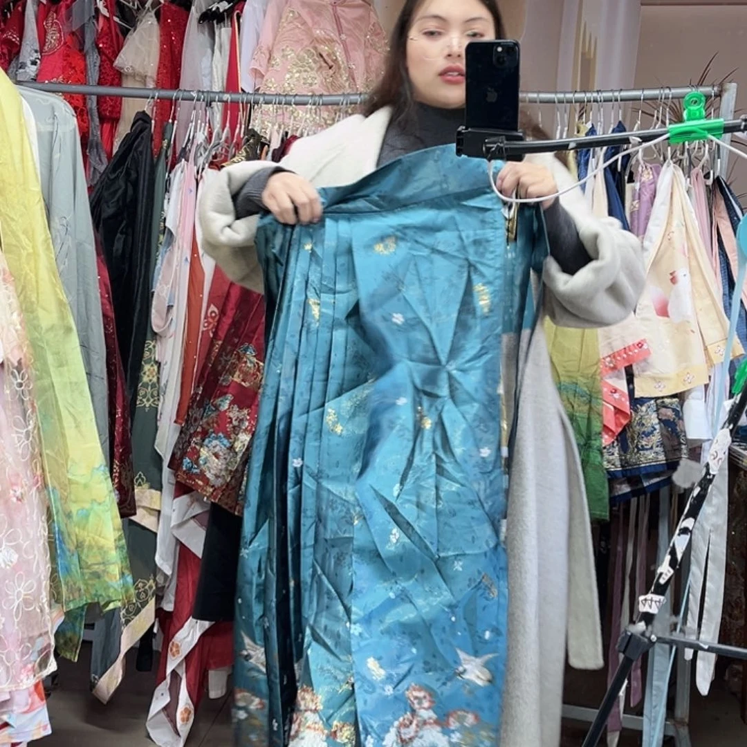 秒007织锦马面半身裙