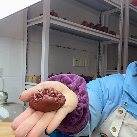 朱泥金蟾茶宠茶宠