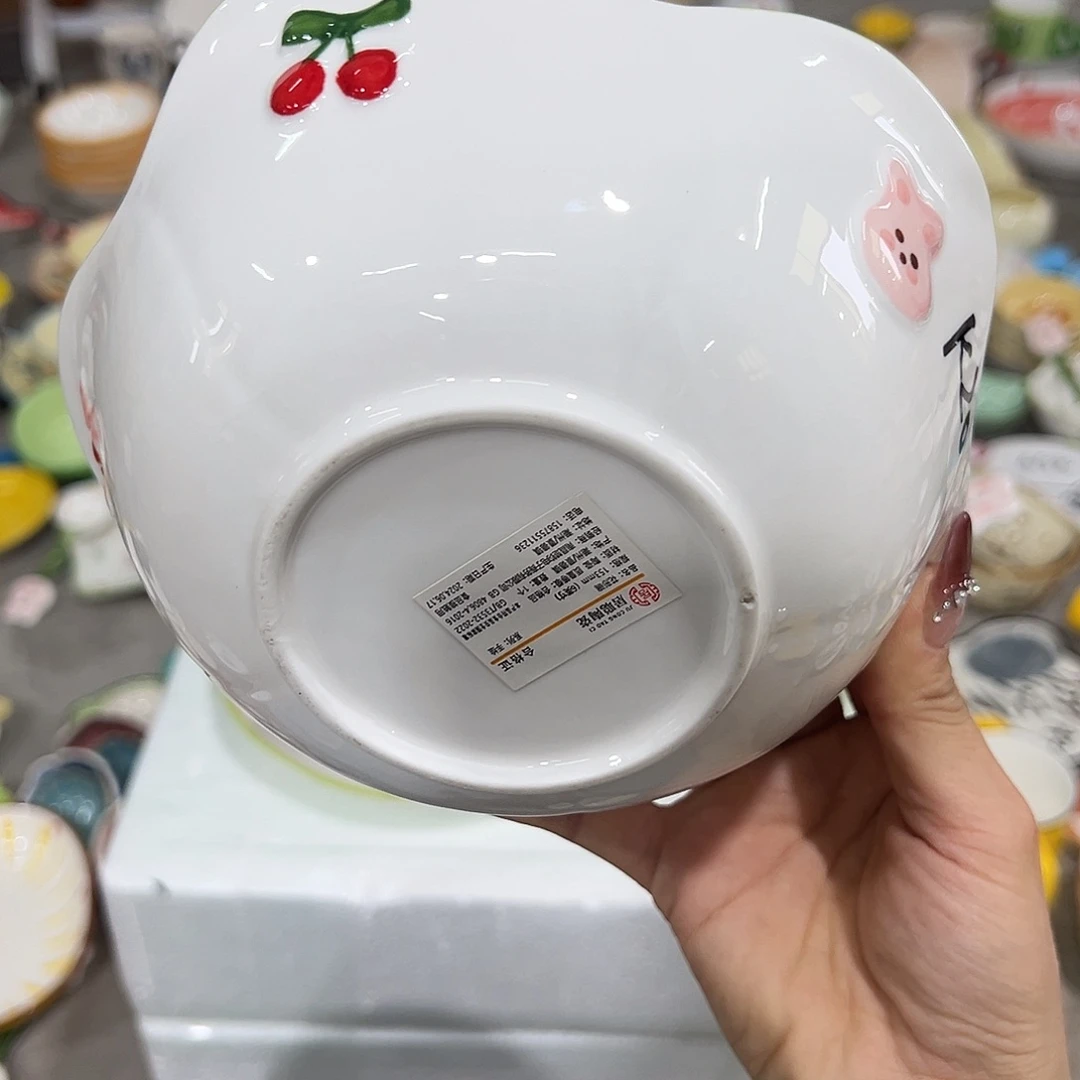 高温陶瓷釉下彩微瑕2个