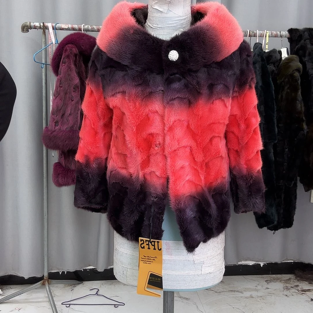 水貂拼貂真皮真毛