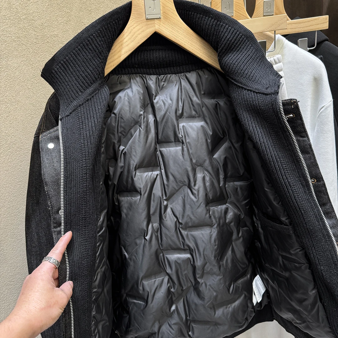 大爆款！重磅牛货！压胶内里！假两件加厚保暖男士宽松牛仔羽绒服