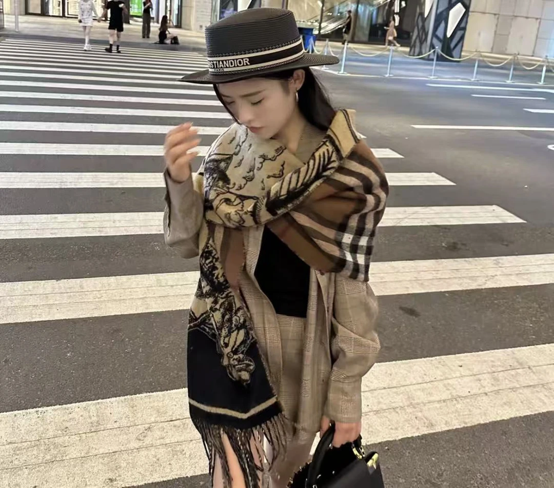 【非市场通货】高端定制双面羊绒围巾披肩