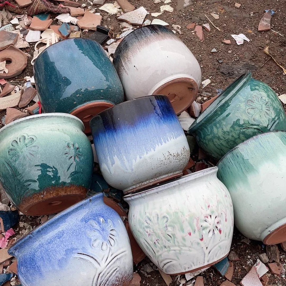 红陶王嫂花盆0212-423框