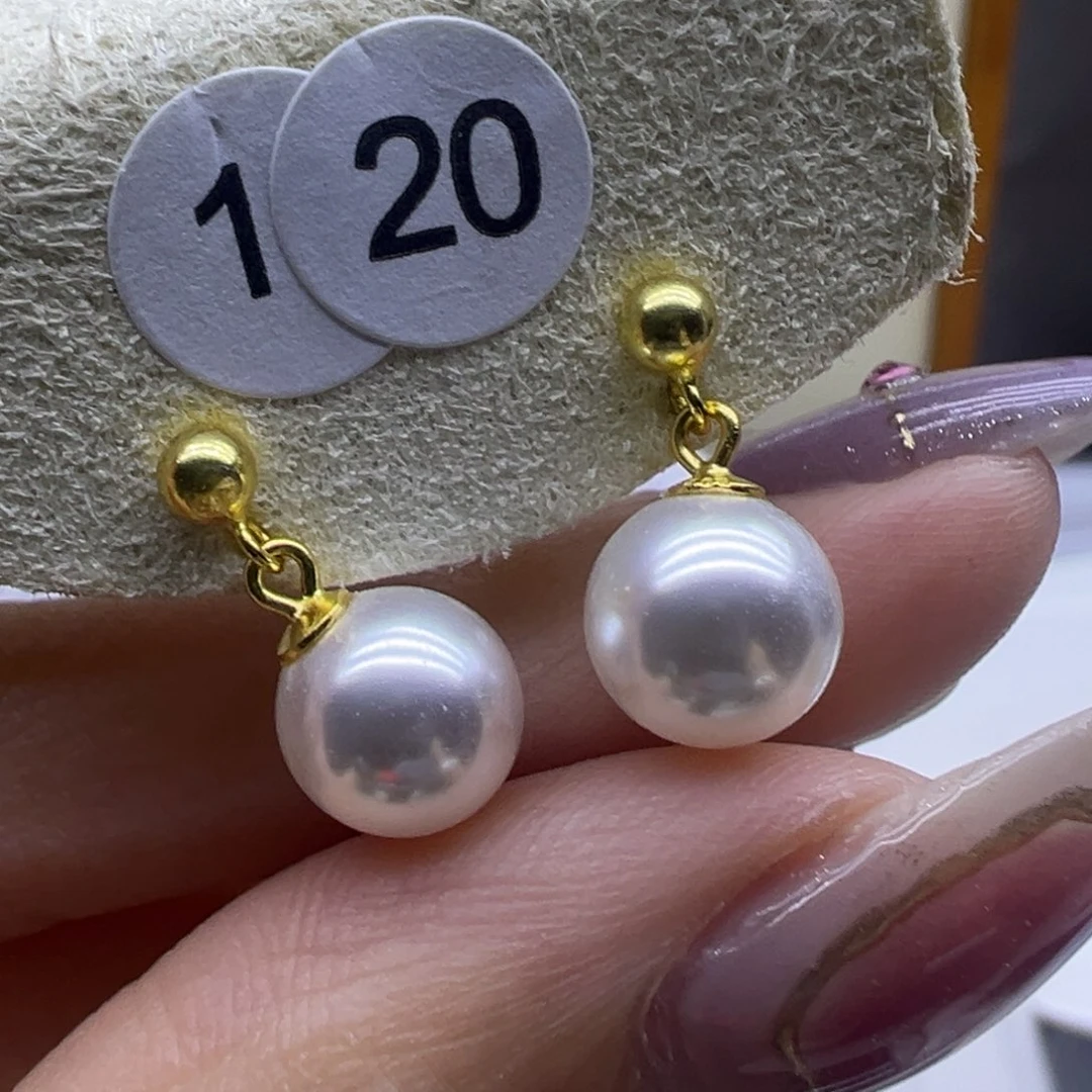 淡水珍珠耳饰银S925镶嵌
