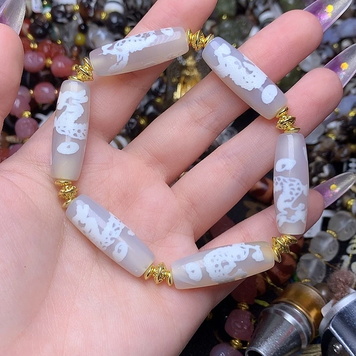 玛瑙/玉髓未镶嵌发一条
