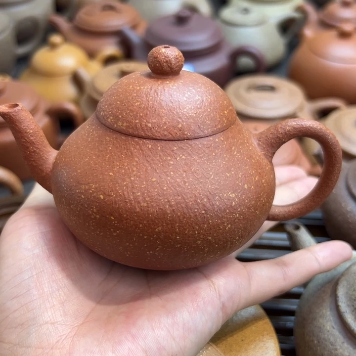 茶壶紫砂梨型红降坡