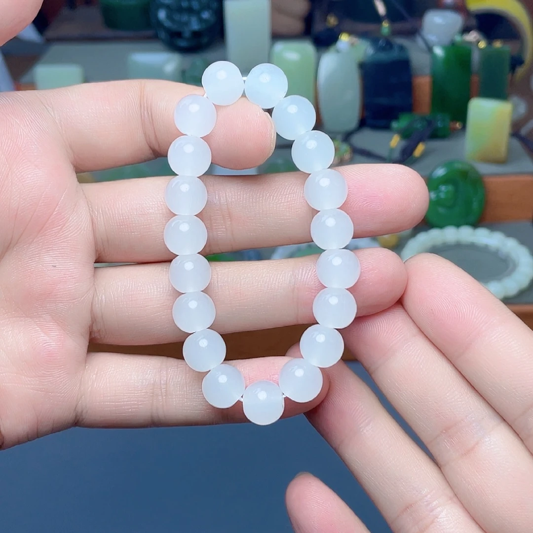 石英岩玉未镶嵌手链