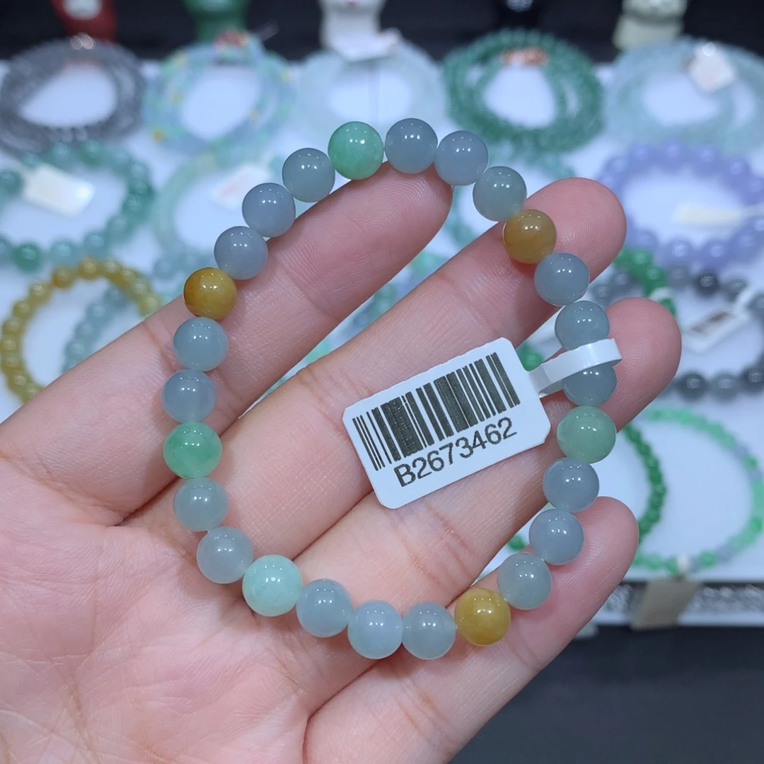 未镶嵌手串翡翠天然