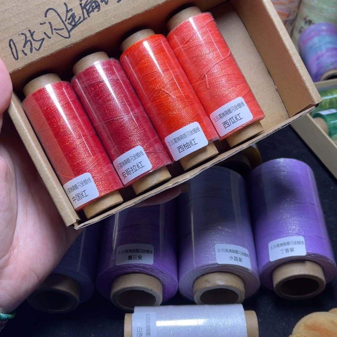 腈纶0.35闪金扁蜡纸轴4色套盒按图发货