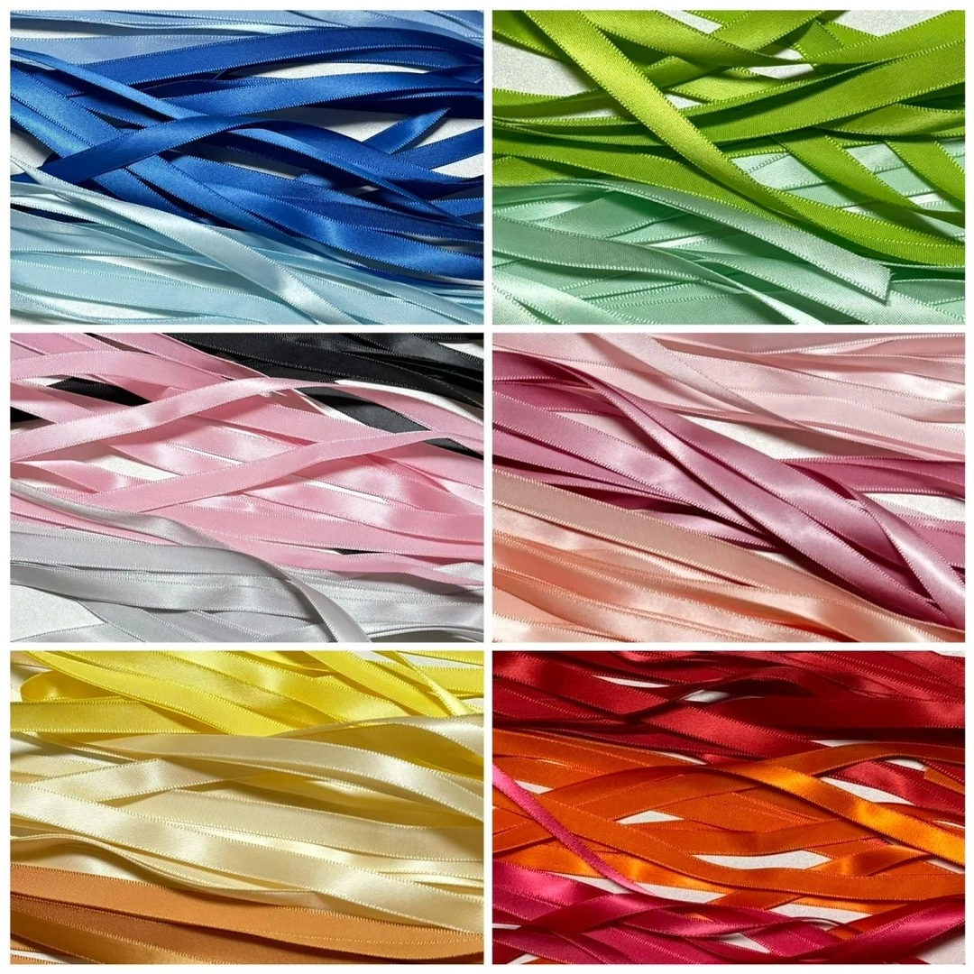 涤纶应援丝带芭蕾蝴蝶结发饰用于演唱会包装花艺装饰黑色白色红色