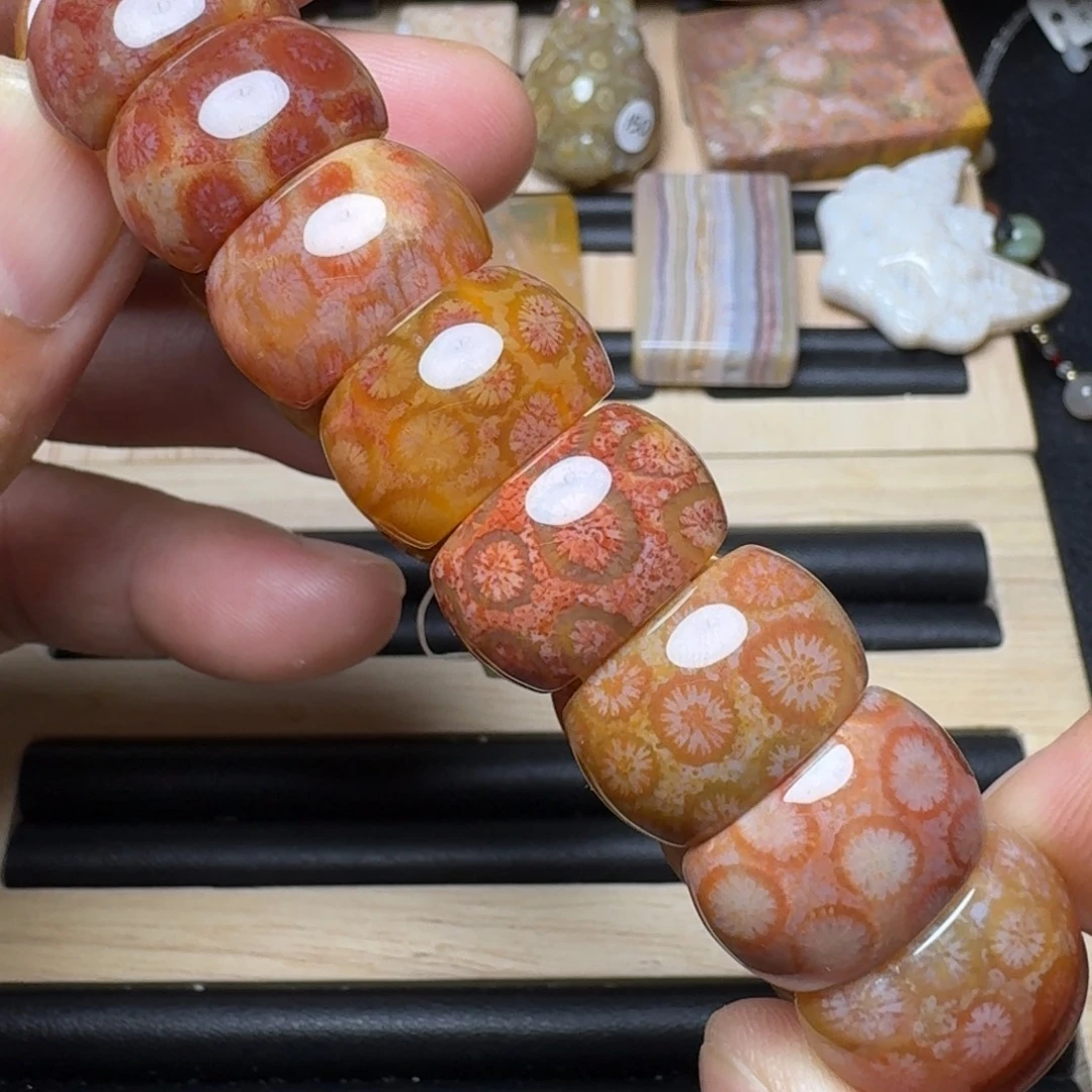 未镶嵌纯天然色有机玉石保真色硅化玉