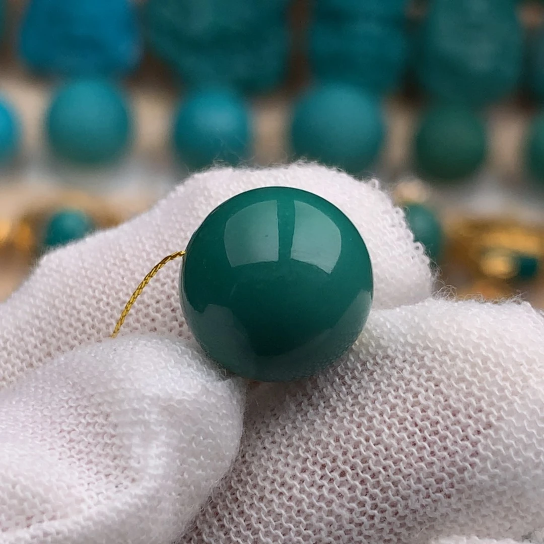 未镶嵌绿松石珠宝奇石13mm