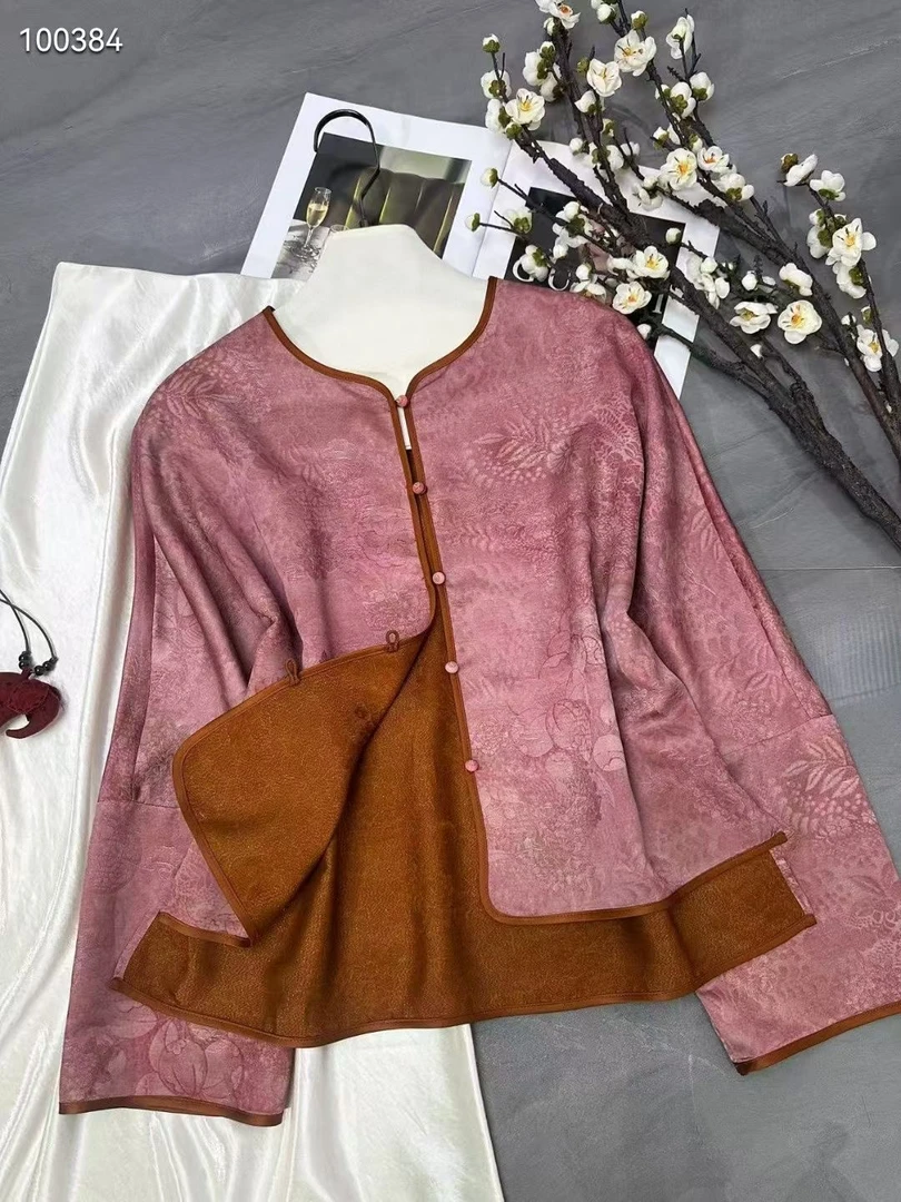 【锦棠】新中式真丝香云纱上衣