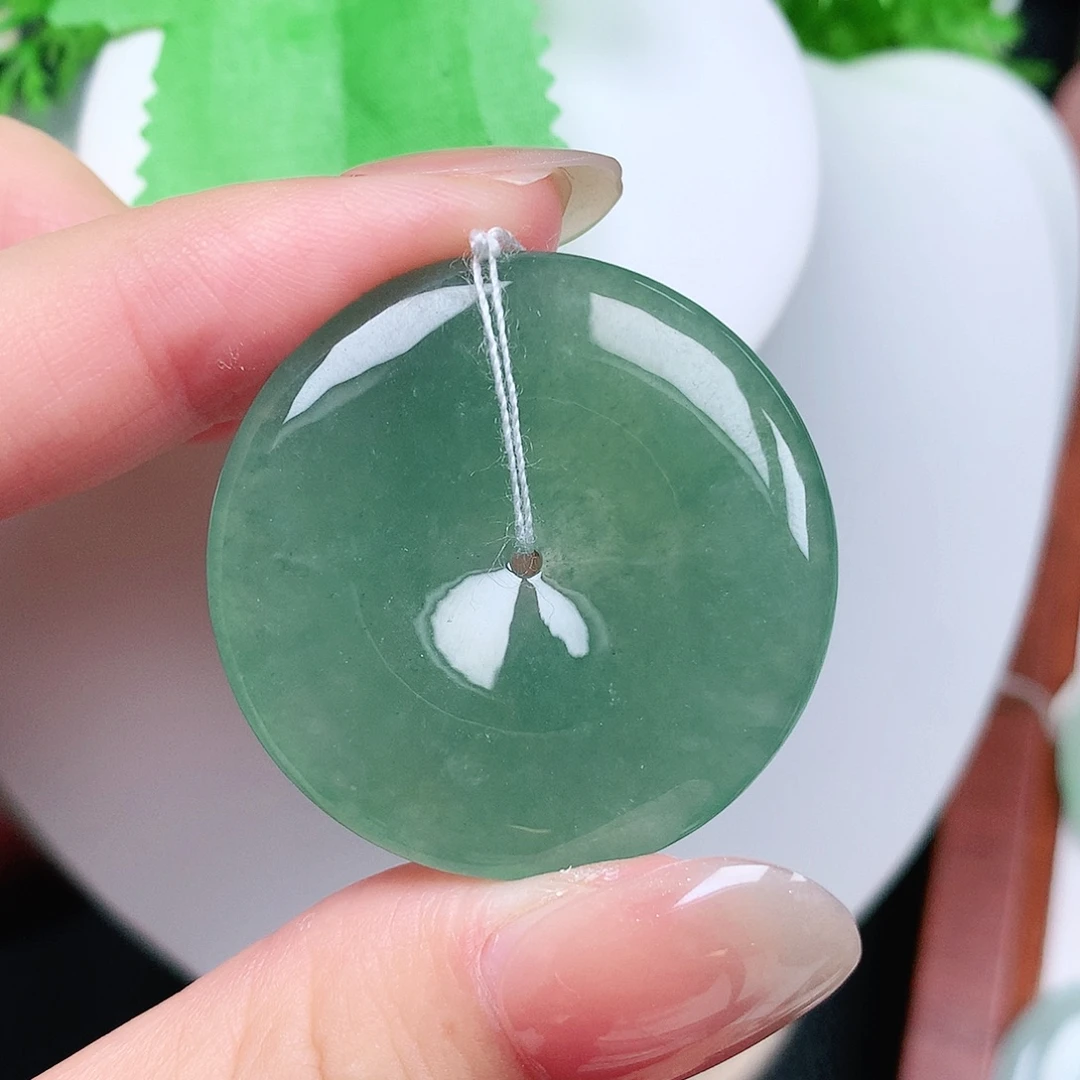 翡翠未镶嵌颈饰平安36-5.6