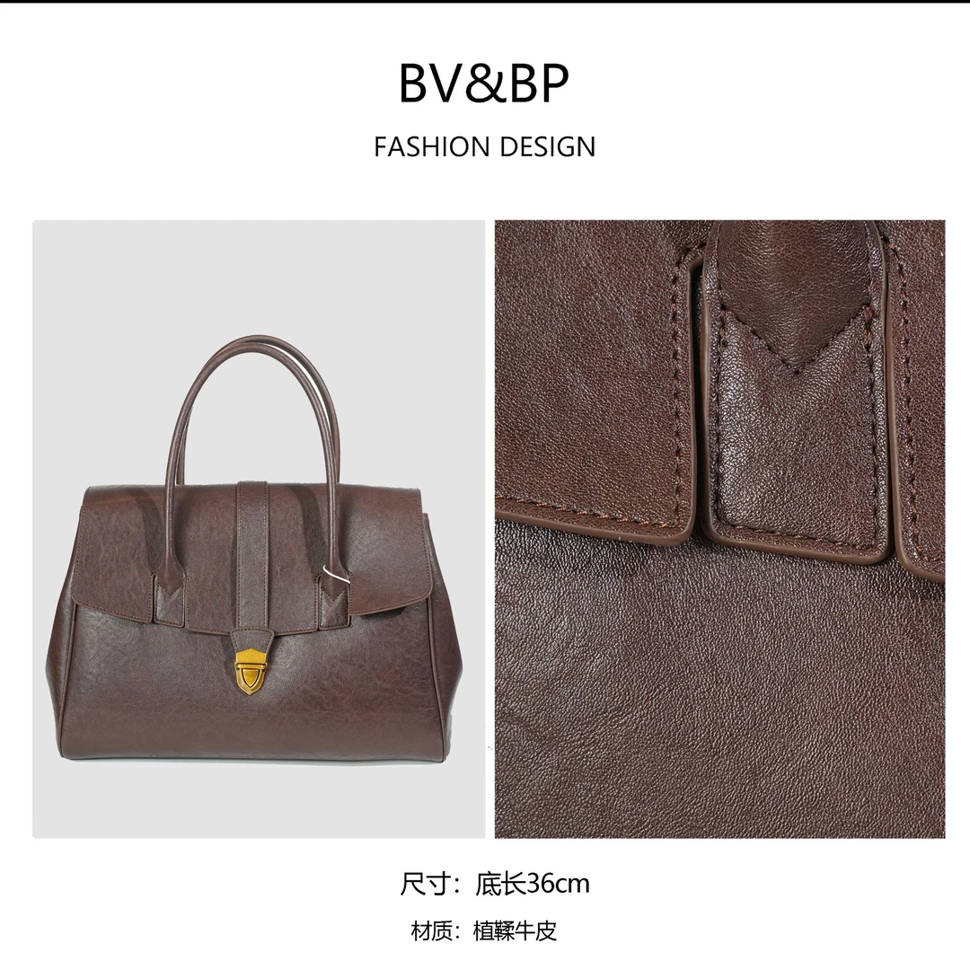 【不退差价】轻奢简约女包包时尚百搭小众手提包 BV8040-咖色