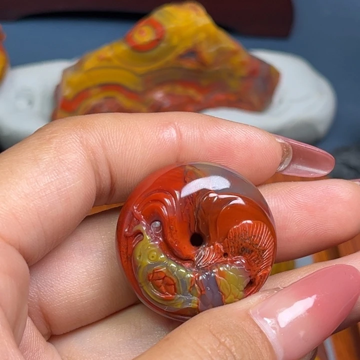 摧***竹玛瑙/玉髓未镶嵌颈饰