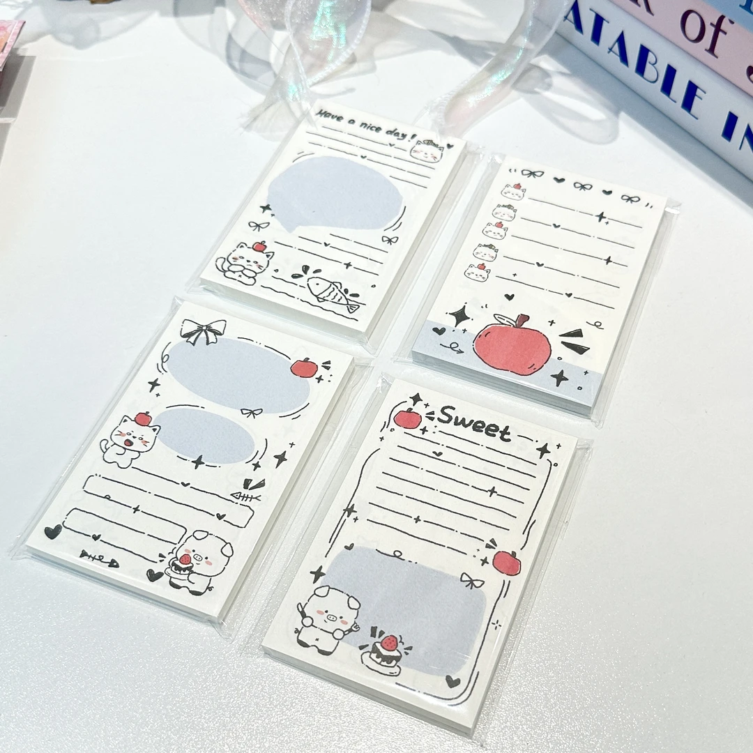 【极简萌物系类】原创独家便签本｜M5·120g天岳纸｜双面同图50p｜4本