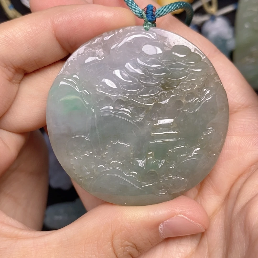 颈饰未镶嵌翡翠山水