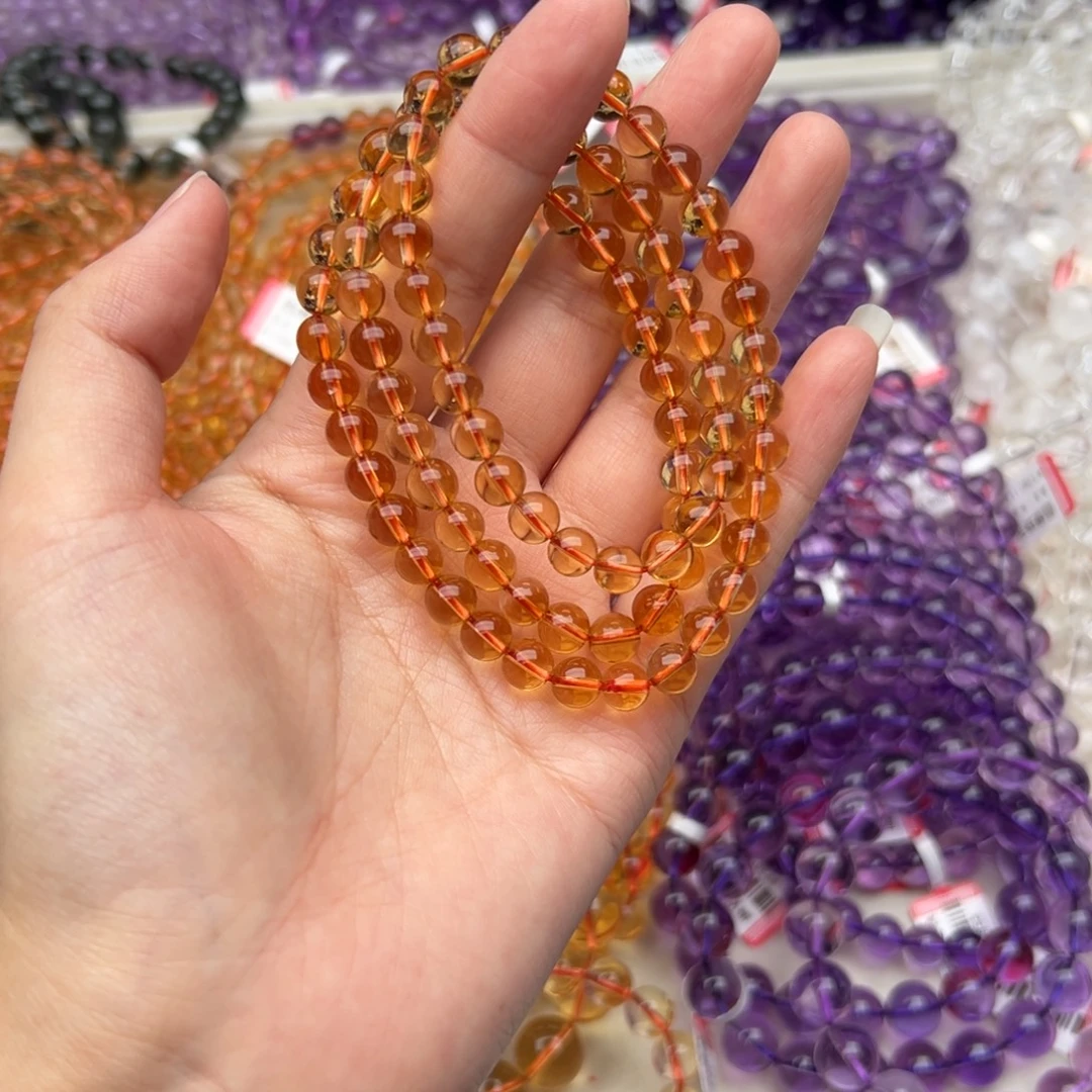 未镶嵌水晶手串黄水晶