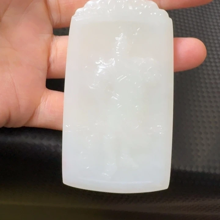 和田玉未镶嵌毛衣链羊脂白玉关公