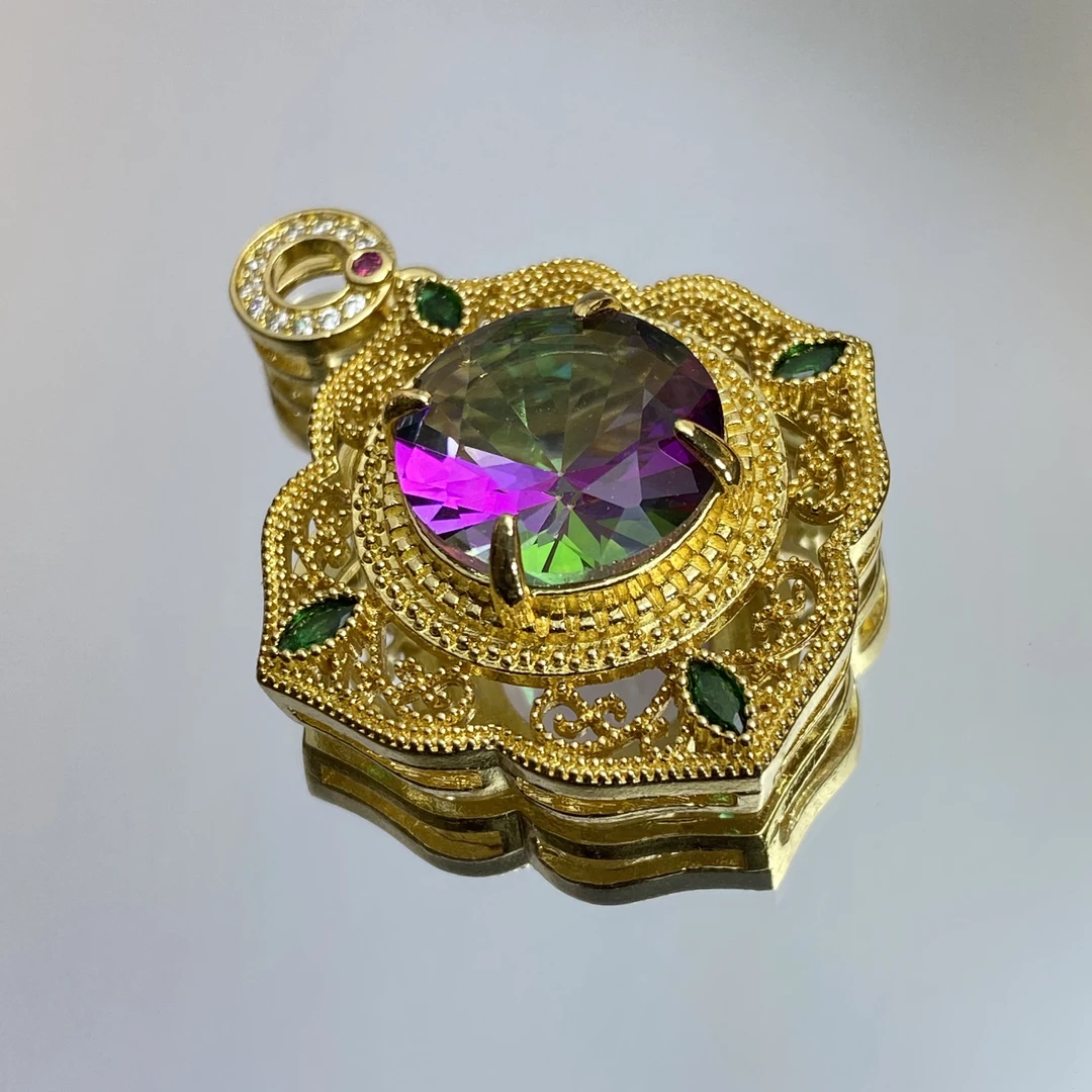 【万江】 原创炫彩强荧光吊坠WG7