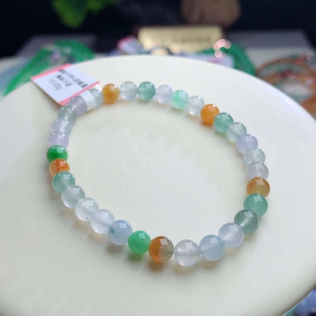 未镶嵌手串翡翠卡6mm