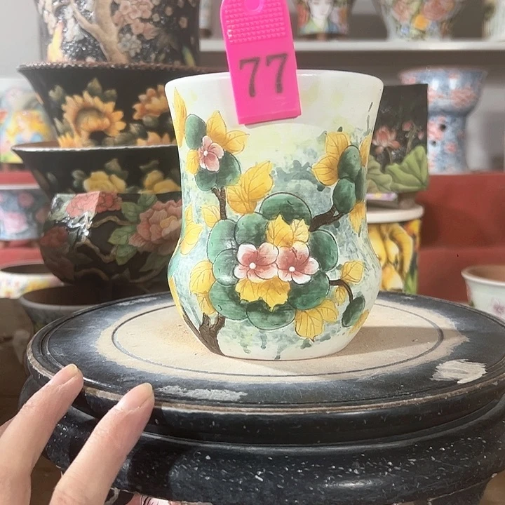 景德镇手绘花盆 满38包邮