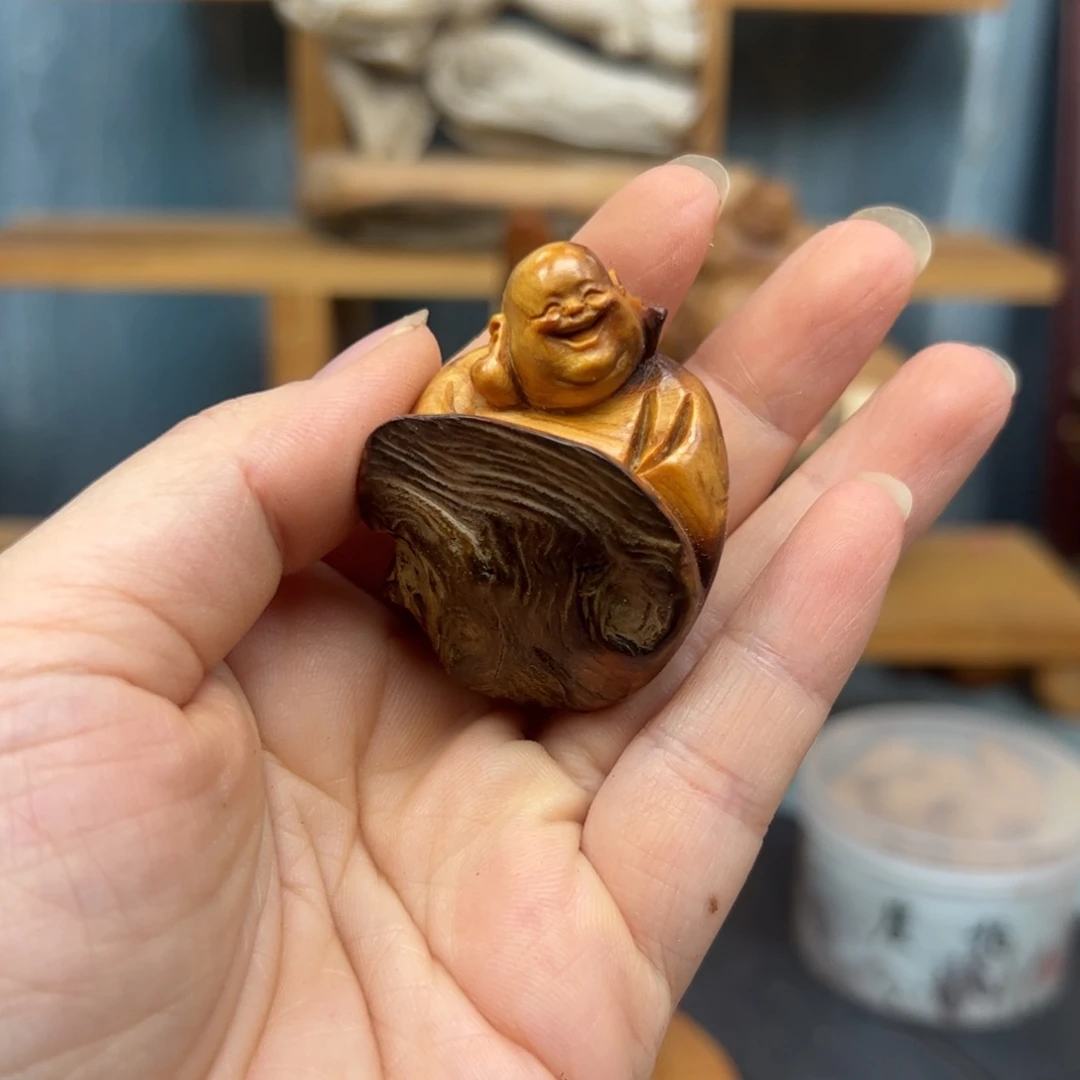 木周崖柏木摆件手把件