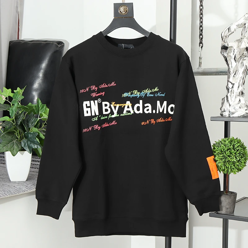 男士秋冬百搭宽松圆领卫衣8010