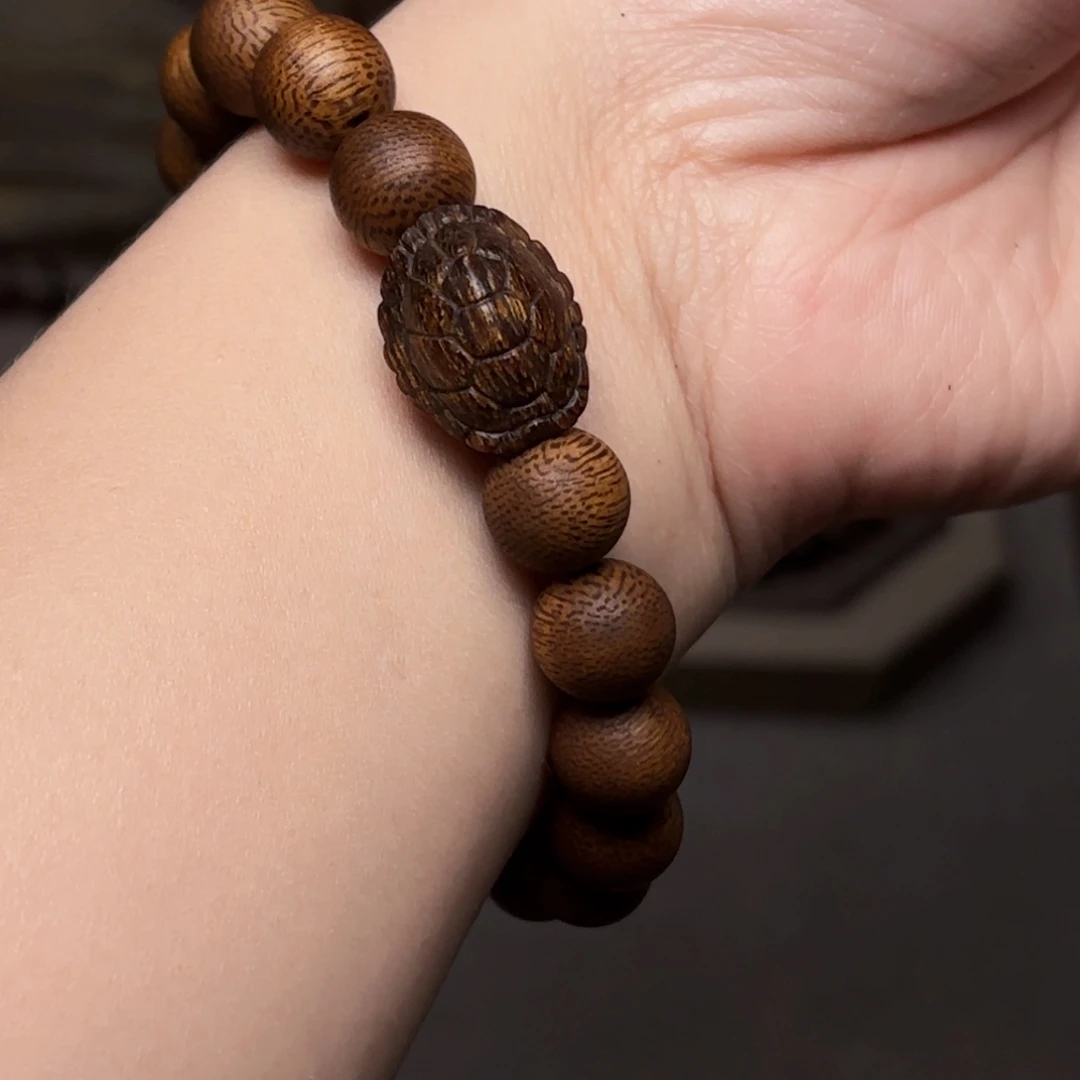 手串沉香越南富森红土1.0➕富甲雕刻设计