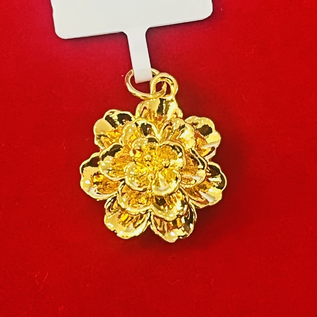 【夏夏专享】足金999饰品 金花吊坠 GP 0.46
