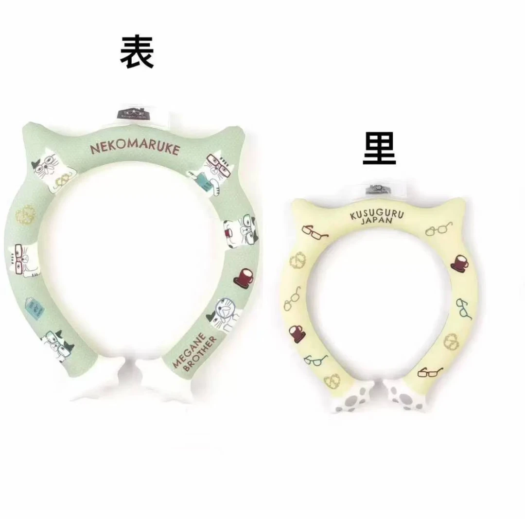 A173 日本kusuguru降温挂脖凉感降温眼镜猫绿凉圈8110-2