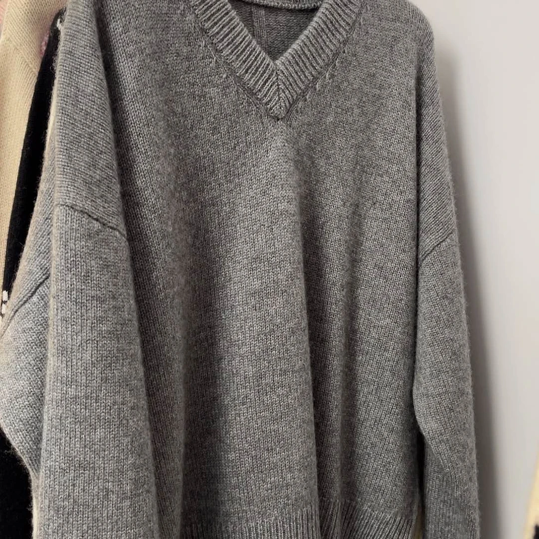 落肩 加厚 羊绒衫