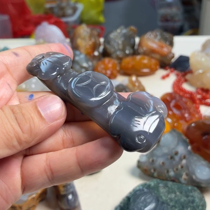 玛瑙/玉髓未镶嵌吊坠(不含链)