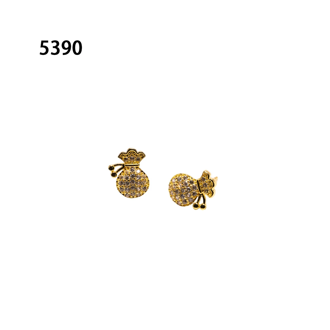 铜合金耳饰 设计师气质耳环小众耳钉耳饰～5390