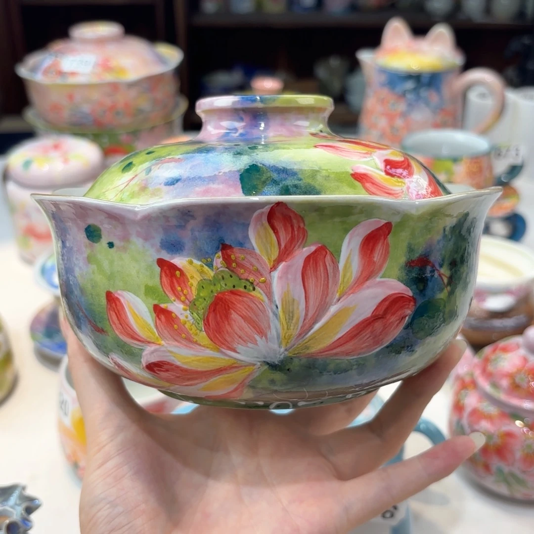 景德镇手绘高温釉下彩陶瓷茶具