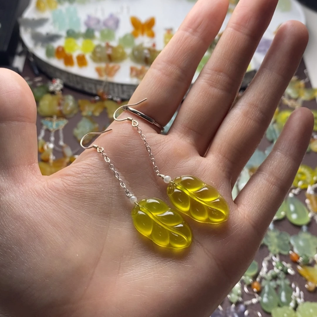 蛇纹石玉合金耳饰/颈饰